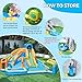Yaheetech Inflatable Water Slide w/ 2 Long Slides & Large Climbing Wall & Small Deeper Pool & Awning, 11-in-1 Outdoor Blow Up Water Slide w/Storage Bag & 950W Blower