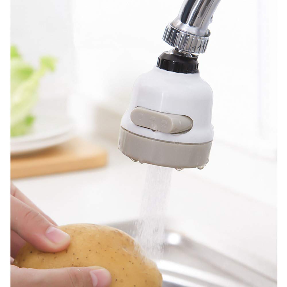 Rociador de Grifo, Filtro aireador con Boquilla antisalpicaduras Que Ahorra Agua, potenciador de Grifo Giratorio de 360 Grados, Tres velocidades Ajustables, difusor para