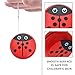 LALADEFIEE Wooden Ladybird Yo-Yo Ball Kids Toy for Hand-Eye Coordination Wrist Strength Training String Ball 1.88 Inch
