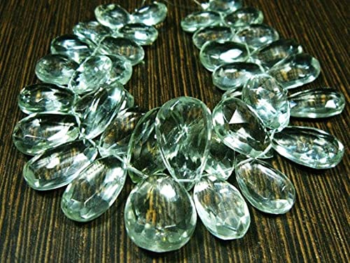 Améthyste verte en poire facettée LKBEADS pour sublimer vos tenues de soirée