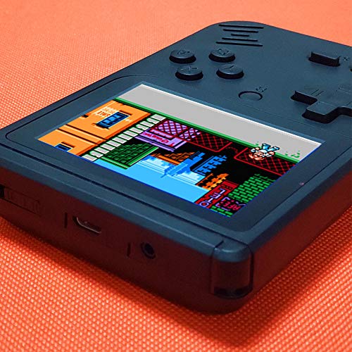 JJFUN Portable Handheld Game Device for Kids 4-8 , Retro Video Game Player Built-in 400 Classic Old Games 3.0\" LCD Screen, Classic AV Out TV Gaming Device Great Gift Idea for Children (Black)