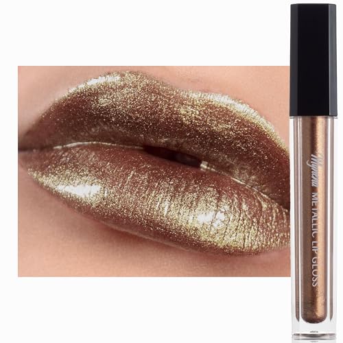 Mynena GLT Diamond Lips | Bronze With Silver Metallic Finish Lip Gloss cover