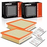 A-Premium 2-PC Engine Air Filter Compatible with Toyota, Dodge, Jeep & Lexus Models - Camry,