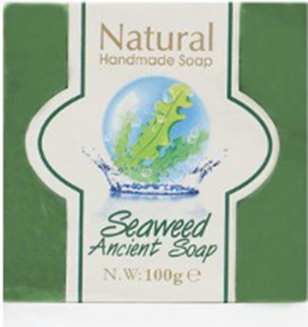 Seaweed Soap Bar for Face & Body,Moisturizing,Softer Skin,Natural Handmade,Hypoallergenic Beauty Bar Sensitive Skin With Gentle Cleanser,Men Women
