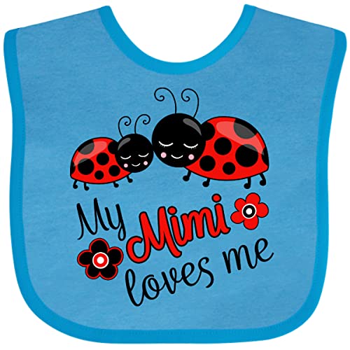 inktastic My Mimi Loves Me with Cute Ladybugs Baby Bib