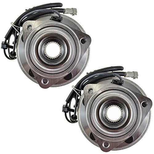 Image of TRQ Front Left and Right Wheel Bearing and Hub Assembly Set 2 Piece Compatible with 2005-2010 Jeep Grand Cherokee 2006-2010 Commander