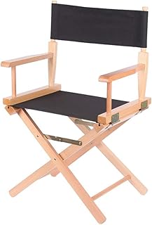 Silla de Director Portátil Silla Plegable con Respaldo de Lona ​​diseño Humanizado Accesorios de Hardware Barniz Verde Postura Cómoda para Sentarse