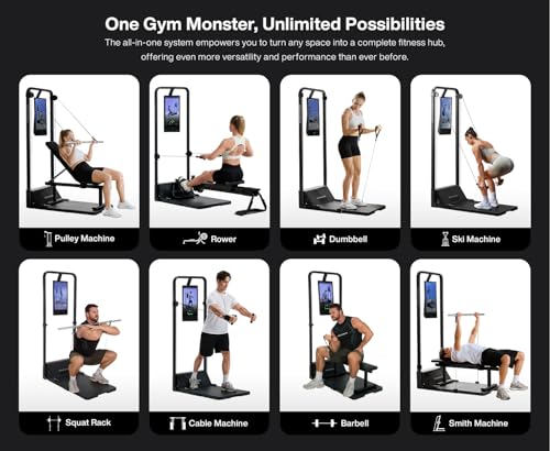 Image of Speediance Smart Home Gym, Multi-Functional Gym Machine for Full Body Strength Training, All-in-one Gym Equipment, Digital Weight System, Workout Station, Squat Rack, Gym Monster 2