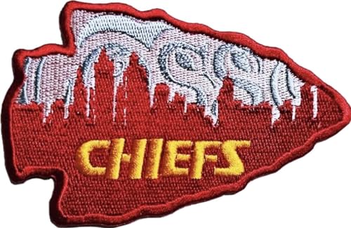 Rugby Fans Chiefs Logo Patch Embroidery (Red) American Football Fan Favorite Team Iron On Sew On Embroidered Patch