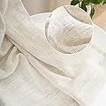 Treatmentex Linen Texture Semi Sheer Curtains for Living Room