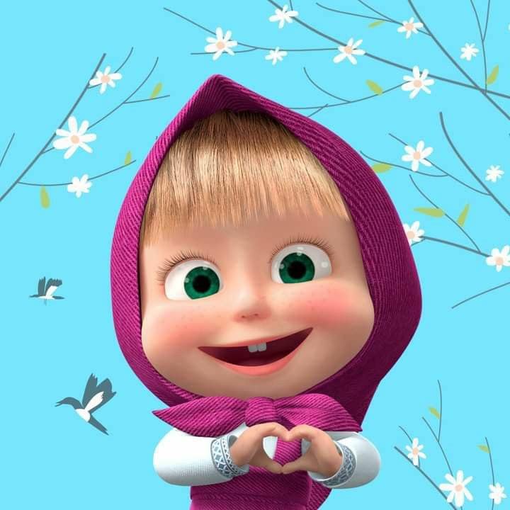 APM Masha & The Bear Wall Sticker Fully Waterproof Vinyl Sticker self Adhesive for Living Room, Bedroom, Office, Kids Room 12X18 inches (M6)