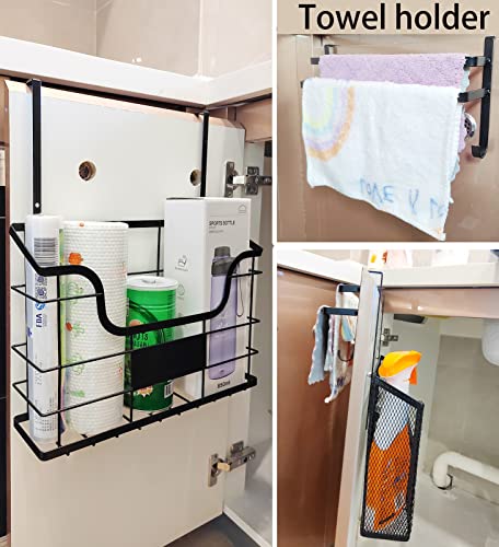 Yeebeijim Over The Cabinet Door Organizer 3 Pack, Kitchen Cabinet Organizer Wall Mount Storage Basket For Cutting Board, Grid Storage Basket Holder Rack For Kitchen Pantry Bathroom #TOP2