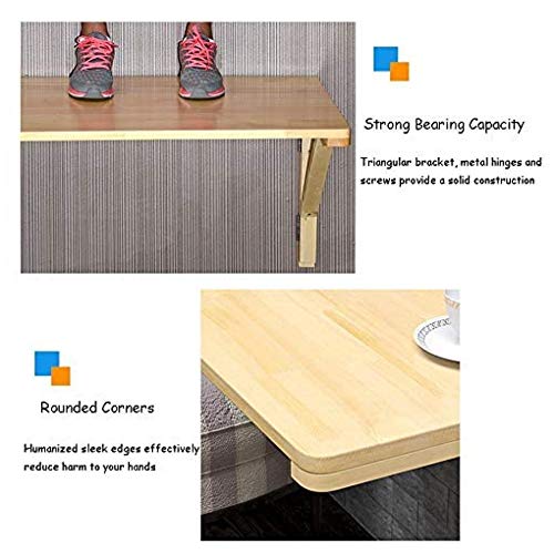 Table pliante murale 60x40cm en bois pour optimiser l'espace d'un petit studio