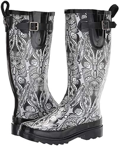 The SAK Women's Rain Boot, Rainboot, Black & White Soulful Desert, 6 | Image 6