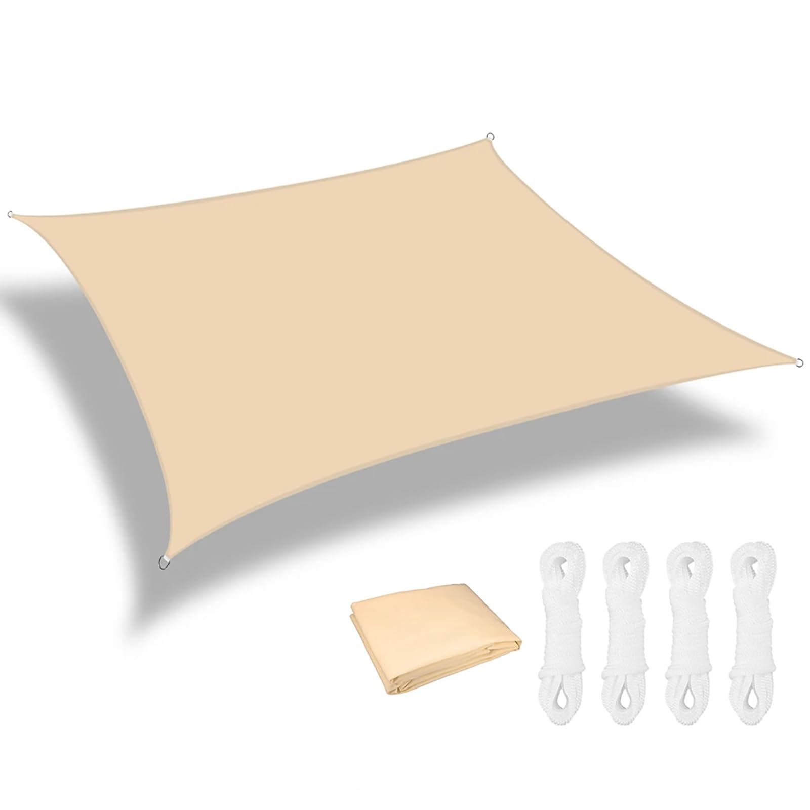 Toile ombrage extérieur imperméable jaune 2x2m pare-soleil balcon patio