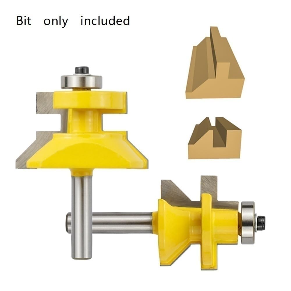 Punta per fresa per scanalatura Fresa for legno in carburo di tungsteno rivestita in PTFE, gambo da 8 mm e 12,7 , con design anti-contraccolpo, 1 pezz0(12.7mm)