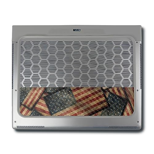 Image of MightySkins Carbon Fiber Skin Compatible with Alienware X16 R1 (2023) Full Wrap Kit - Vintage American | Protective, Durable Textured Carbon Fiber Finish | Easy to Apply | Made in The USA