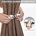 Elctman Magnetic Curtain Tiebacks Clips - Window Curtain Holdbacks for Home Office Decorative Rope Tie Backs, Curtain Tiebacks for Drapes, No Tools Required - 1 Pair-1Golden