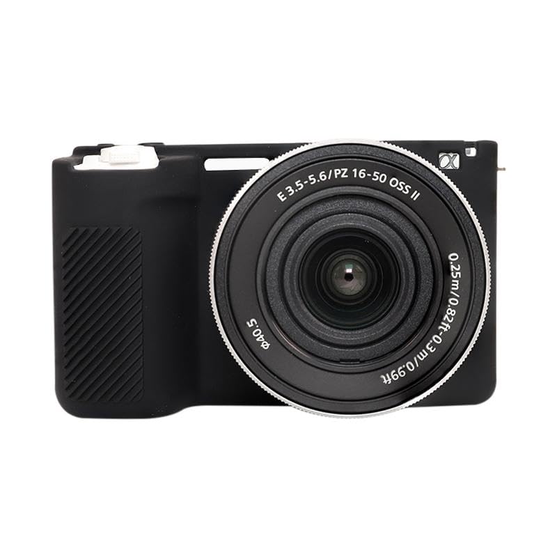 Medaboina for Sony ZV-E10 II/ZV-E10M2 Case Glossy Soft Silicone Protective Case(Black)-image-30