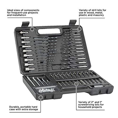 BLACK+DECKER Screwdriver Bit Set / Drill Bit Set, 109-Piece (BDA91109)