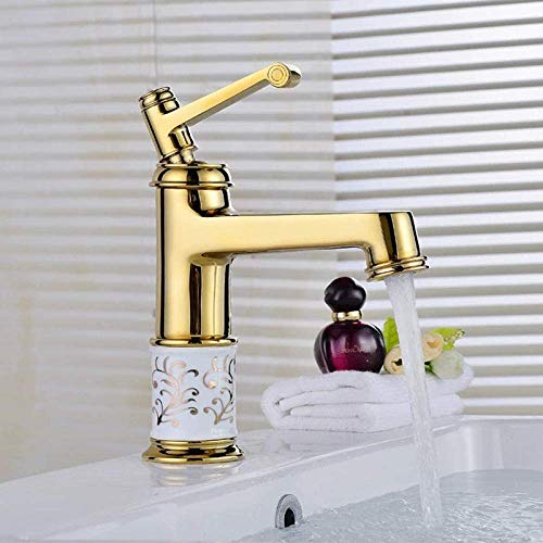 Robinet de lavabo à poignée unique avec contrôle précis eau chaude et froide