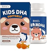 BHK's Kids Chewable Fish Oil, Omega 3 with EPA &amp; DHA for Children, Support Brain Development &amp; Le...
