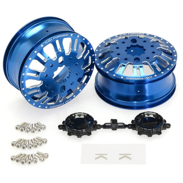 CEN Racing CKD0656 Kg1 Kd004 Duel Rear Dually Wheel Blue Anodized 2 Pieces W/Cap