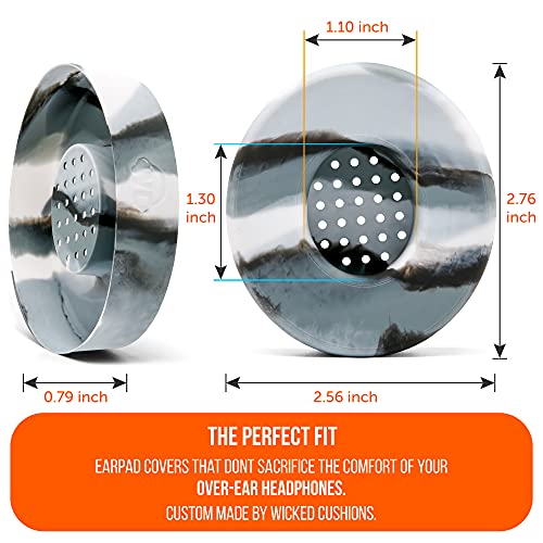 Image of WC SweatZ Solo - Patented Earpad Sweat Covers for Beats Solo 4, Solo 3 & Solo 2, Made by Wicked Cushions | Sweatproof & Machine Washable | Marble