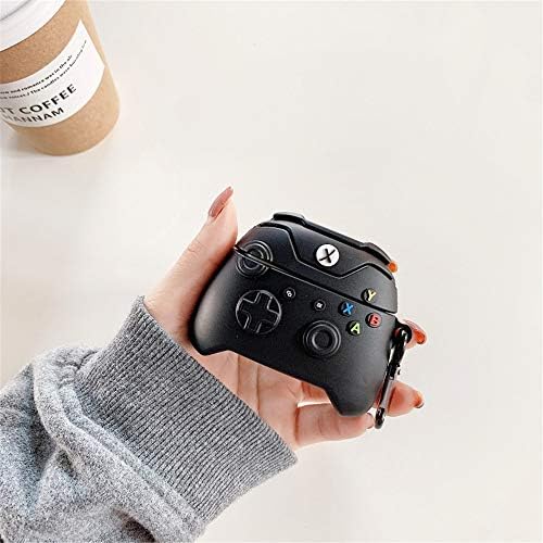 Game Controller Protective Silicone Cover Compatible with Airpods Pro/for Airpods 3 (2019), Cute Funny 3D Xbox One S/Xbox One x Design Protective Silicone Cover for AirPods Pro (Black Controller)