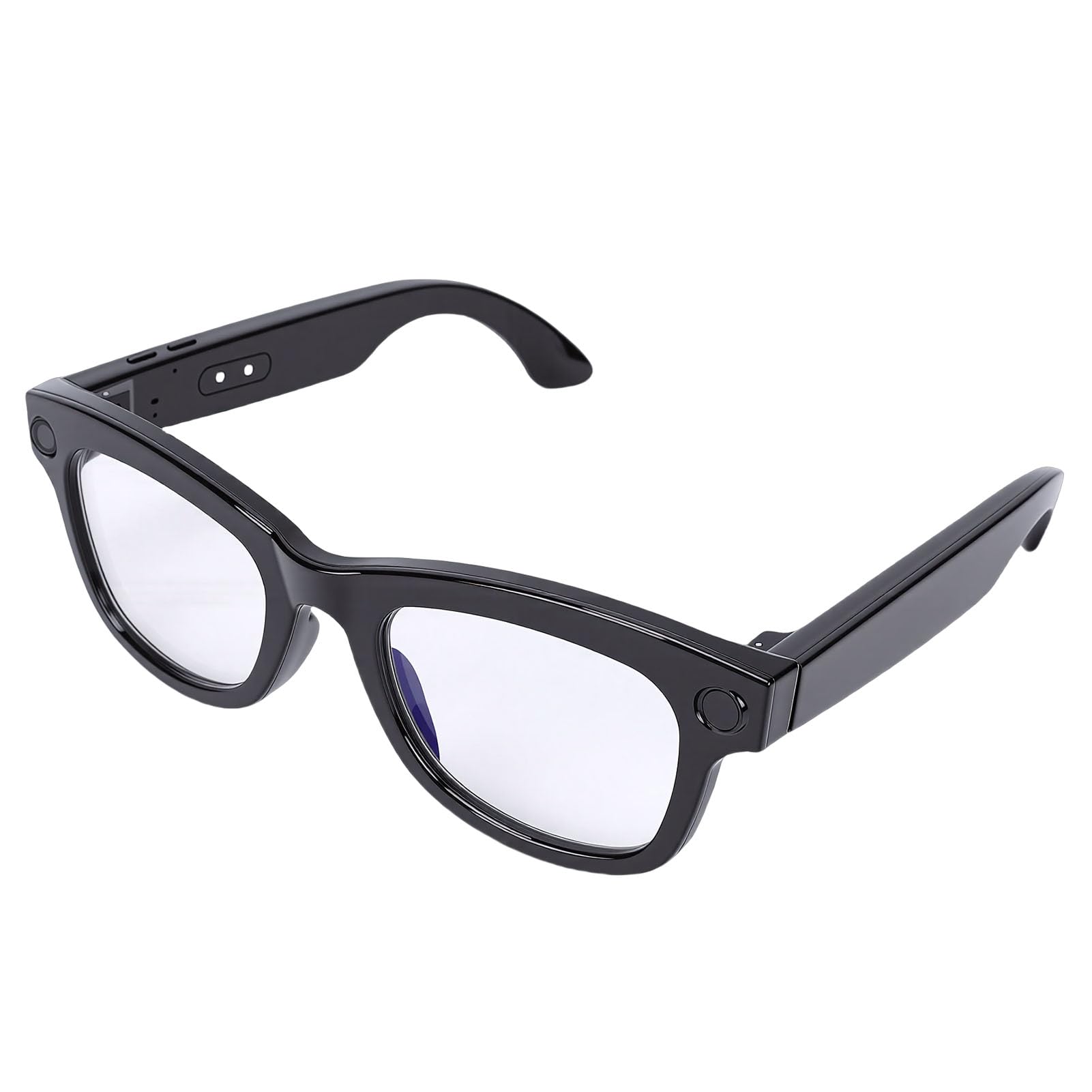Lunettes Intelligentes AI avec Caméra, Appels Musicaux Bluetooth, Contrôle du Volume de Traduction en Temps Réel pour Plus de 100 Langues, Reconnaissance de Photos.Technol