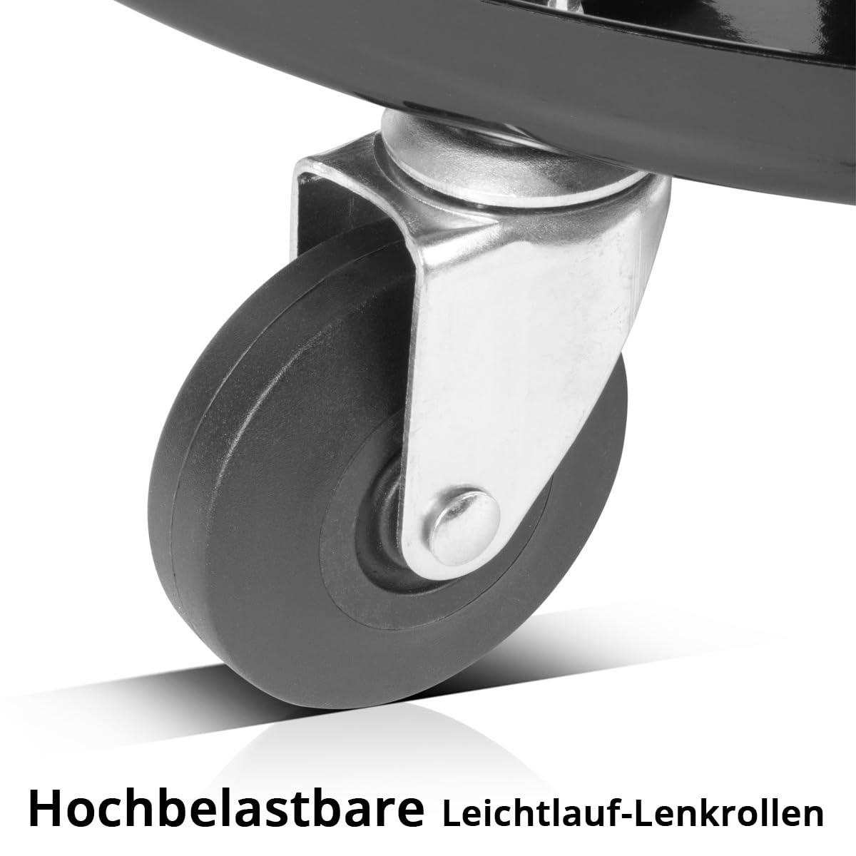 STAHLWERK WRH-295 ST Tabouret d'atelier pivotant avec roulettes pivotantes et compartiments de rangement réglables en hauteur Capacité de charge de 130 kg
