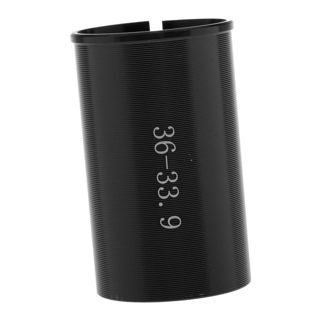 KTUXZCI Seatpost Size Conversion Sleeving Adaptor Lightweight Amplifying Cycling Experience Road Bike Please Check Bike Frame Seat Tube Outside, Black, 33.9 to 36