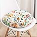 Fansu Cojín de Silla Redondo, Nórdico Estilo Tatami Lino Cojín de Silla Espesar Suave Respirable Cojín Ideal para Cocina Comedor Jardín Patio Interior Exterior (Flores y Caballos,40x40x10cm)