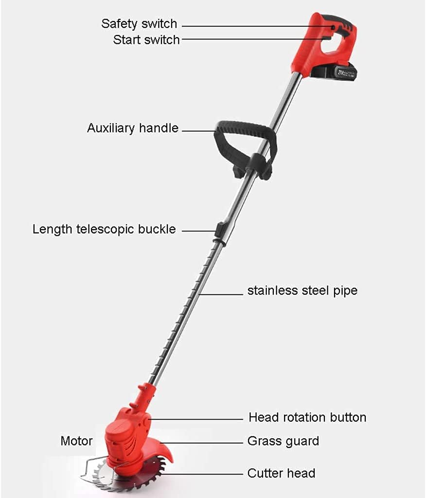 Electric Lawn Mower Small Household Lawn Mower Rechargeable Lithium Battery Lawn Mower Wireless Lawn Trimmer