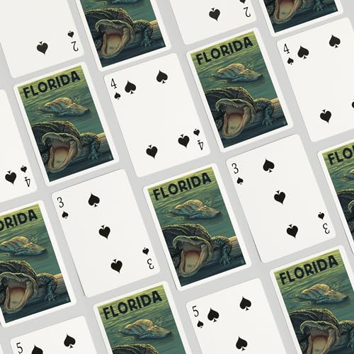 Baraja de poker Florida Alligators de 52 cartas miniatura 4
