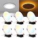 Sunco 6 Pack 6 Inch LED Recessed Light with Night Light, Slim Ceiling Lighting, 1500 Lumens, 15W (110W Equivalent), Selectable CCT 2700K/3000K/4000K/5000K/6000K, Dimmable, Canless with Junction Box.