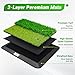 Golf Hitting Mats Training Equipment, Golf Practice Mat with Instant Swing Path Feedback, 3 Replaceable Golf Training Mats with No-Slip Heavy Duty Rubber Base