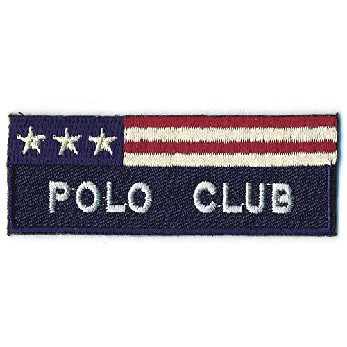 Navy Iron-On Polo Club Patch