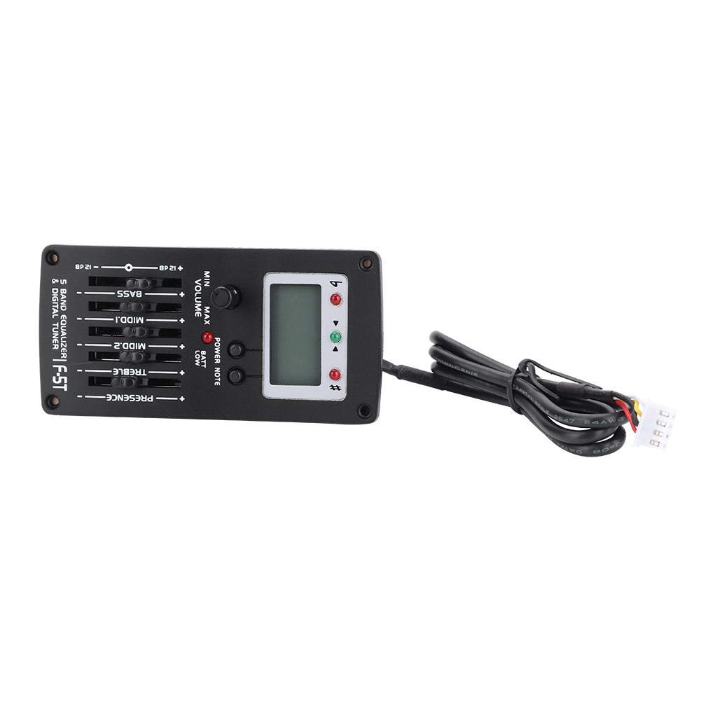 Equalizzatore a 5 Bande per Chitarra, F-5T EQ Accordatore Equalizzatore per Chitarra Strumento Musicale
