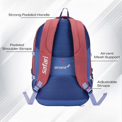 Image of Safari 43L Expandable Laptop Bag with Armor Base, Raincover, 3 Compartments, Compression Straps, Large Size Travel Bag, Ideal For 3-4 Days Staycations, Hiking, Office Bag