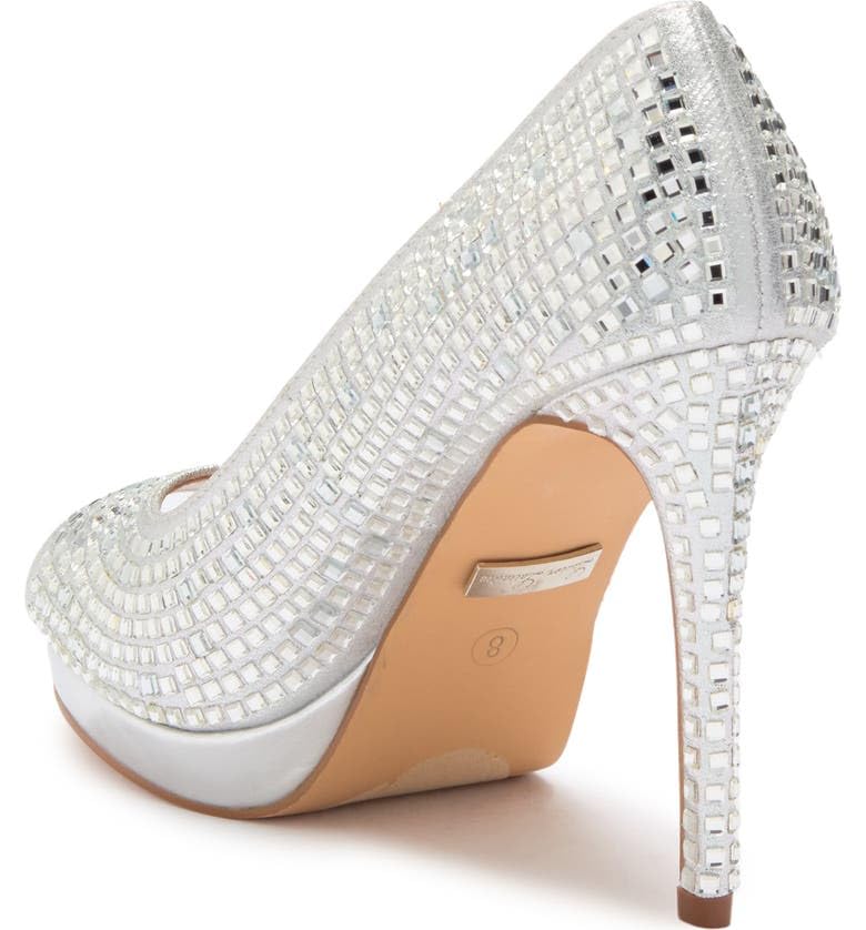 Candie 12 Rhinestone Peep Toe Platform Wedding Prom Dress Pumps2