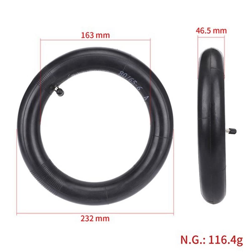2 PièCes 10 Pouces 80/65-6 Chambre à Air 255X80 Caoutchouc pour Zero 10X Scooter éLectrique Excellentes Applications de Remplacement