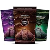 Guppy's Chocolates York | Luxury Hot Chocolate Flakes | 3 Pack | Real Grated Drinking Chocolate | 245g Resealable Pouch Equal To 7 Sachets per pack (Dark | Milk | Peppermint)