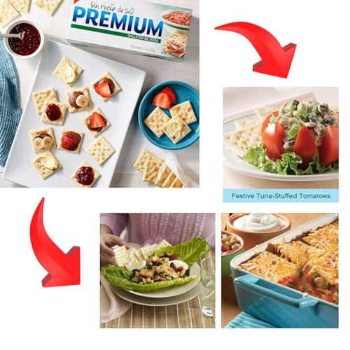 Premium Unsalted Tops Saltine Crackers 16 oz Box Light Crunchy and Versatile Perfect for Soups, Snacks,and Holiday Gifting Christmas Crackers by Mondelēz InternationalCrunch Labs (Luxenton Tradmark Spoon Included) - image 3