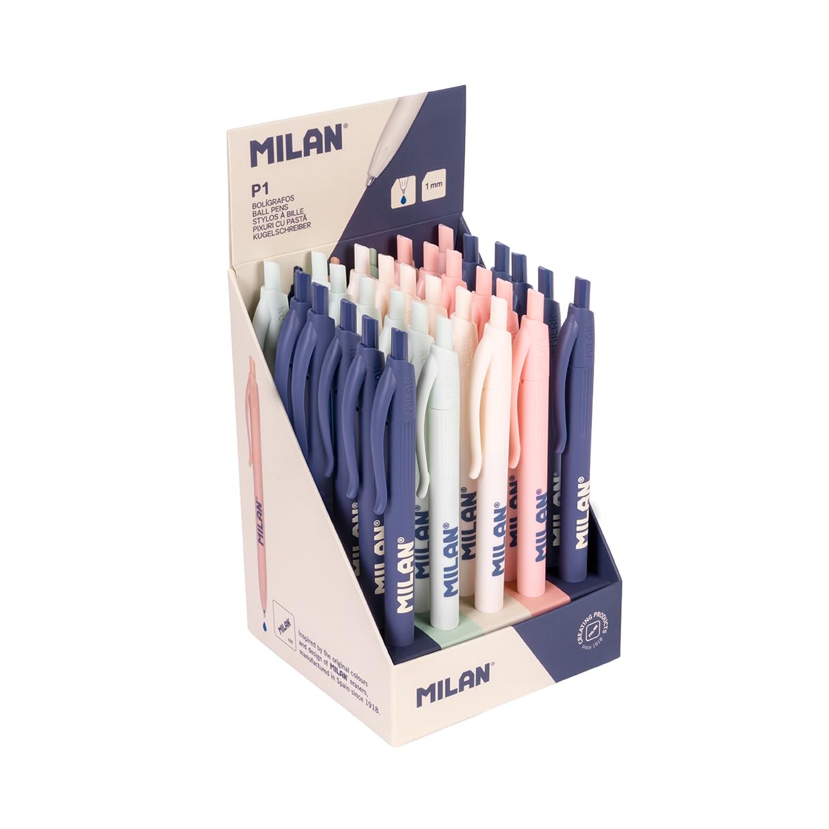 MILAN® Display box 30 pens P1 430 since 1918, blue ink