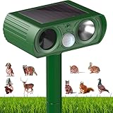 Katzenschreck Ultraschall, Solar Katzenschreck für Garten, Tiervertreiber Marderschreck mit Bewegungssensor, bis zu 8m Reichweite, Hundeschreck effektiv gegen Katzen, Hunde, Katzenabwehr für Garten