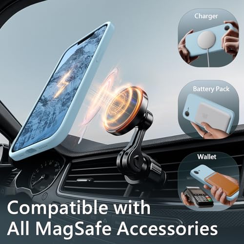 Image of FireNova Magnetic for iPhone 17e Case /iPhone 16e Case, Compatible with MagSafe, [Silicone Camera Protection] Microfiber Lining Phone Case, 6.1 inch, Sky Blue