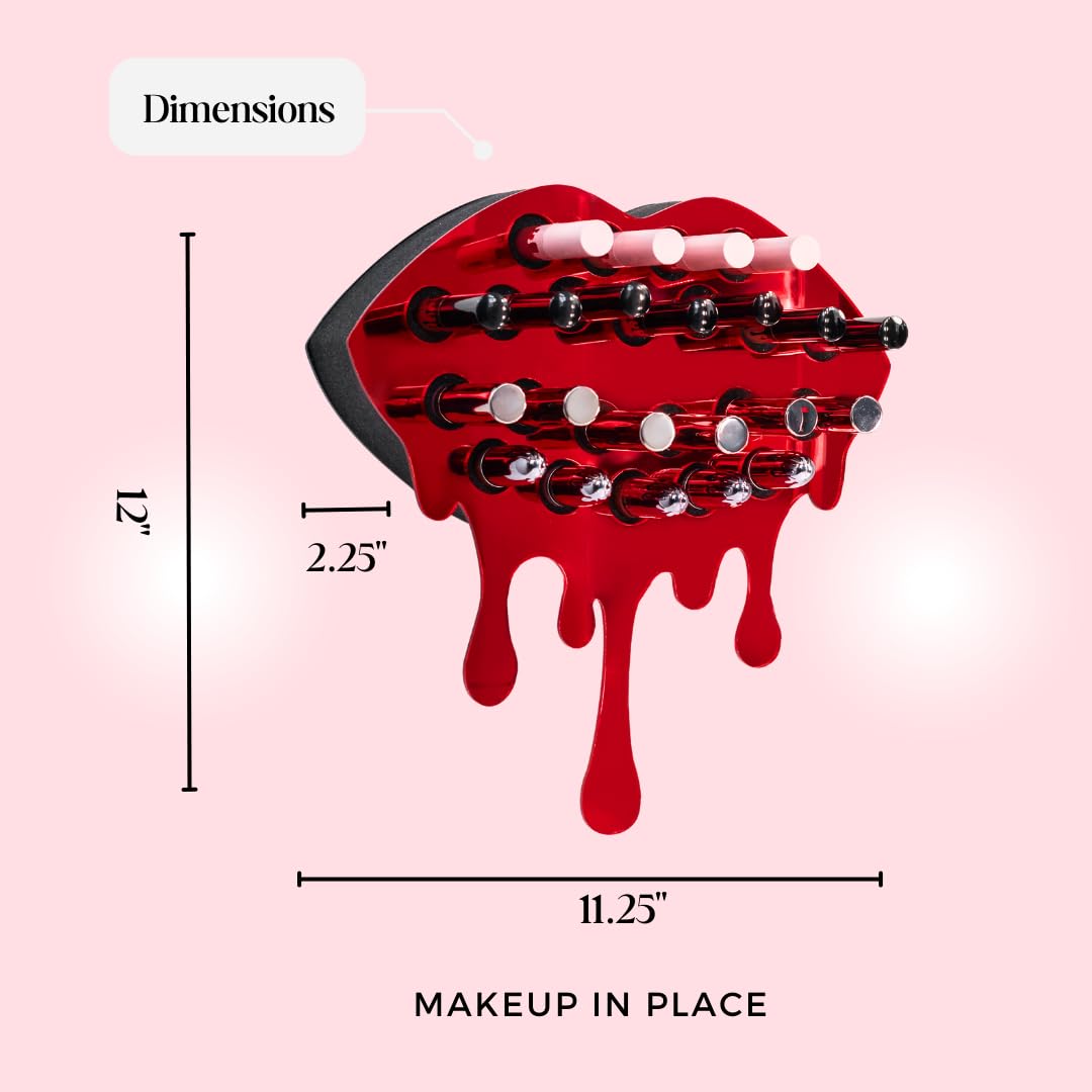 Make Up In Place Fearless Lippenstift-Organizer Aus Acryl – Hält 10 Stifte, Wandmontage