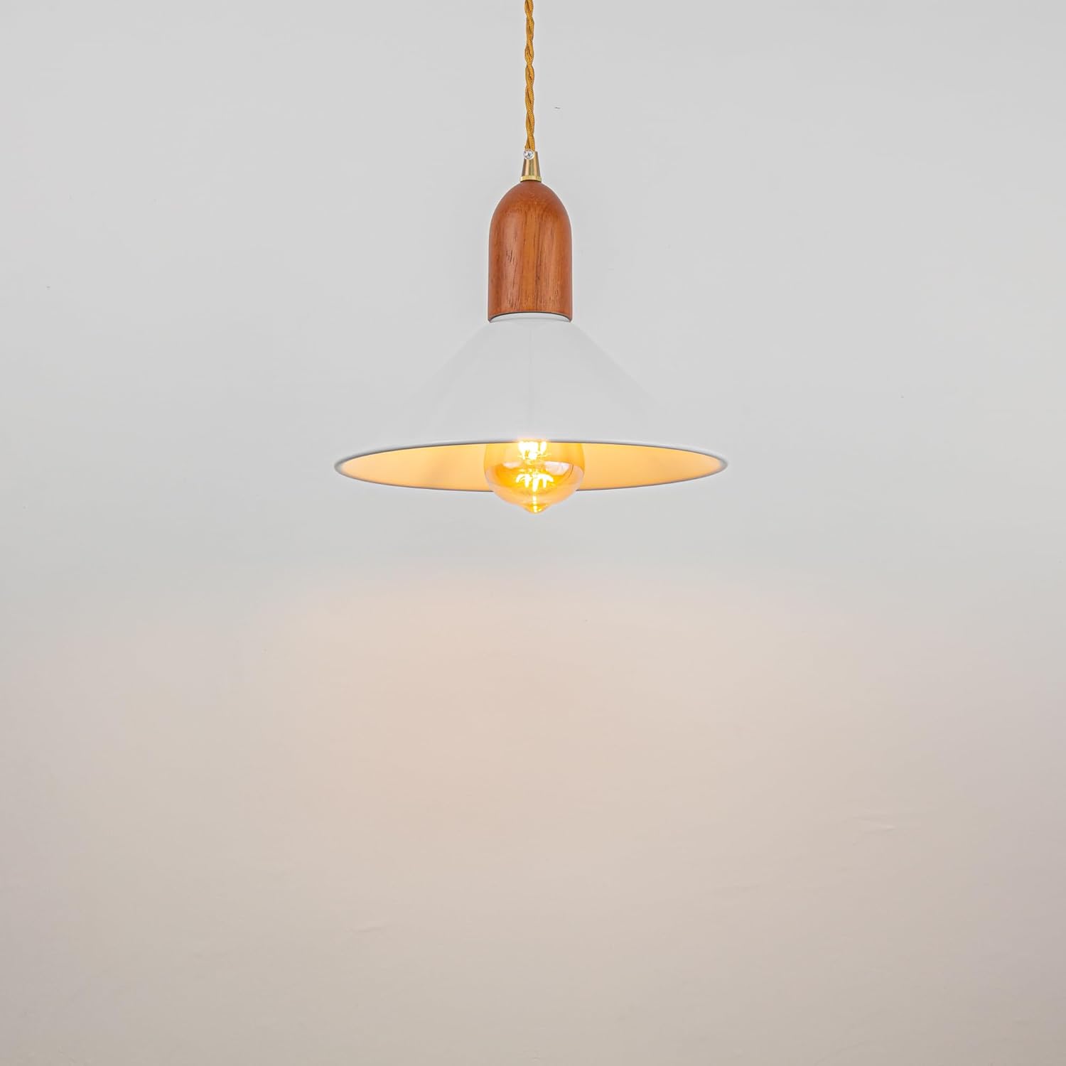 Remote Control with E26 2700K-6500K LED Bulbs H-Type Track Lighting Pendant Restaurant White Light Adjustable Wire Length, Halo Track Mounted for Kitchen 3 Lights,4 ft,10.2"(Walnut Wood)