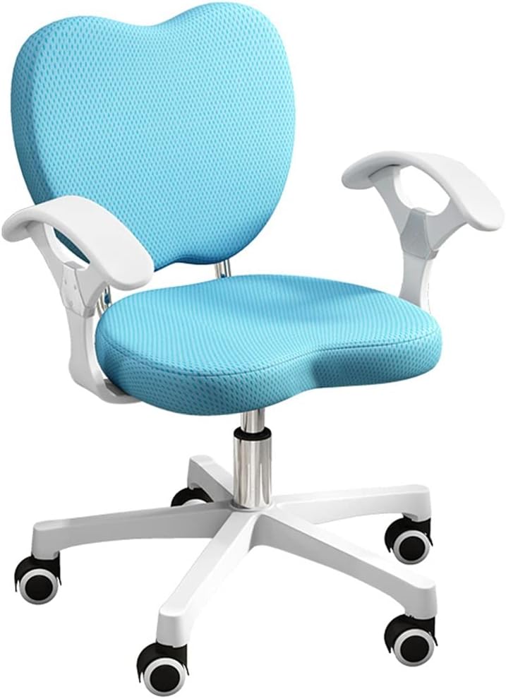 Kids Task Chair with Arms, Kids Desk Chair for 4-18 Years Old Boy, Girl, Comfy Swivel Children Study Chair, Bedroom Child Computer Desk Chair for Living Room (Color : /Blue)